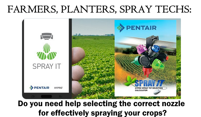 Spraying application, Nozzle finder, Hypro